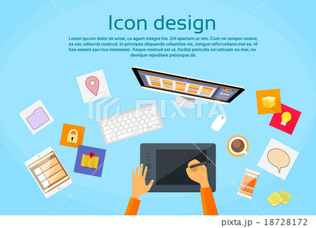 Logo Icon Designer Drawing Desk Workspace Logo Icon Designer Drawing Desk Workspace 18728172