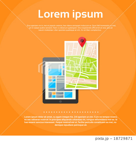 Tablet Computer World Map Gps Globe Navigation 18729871