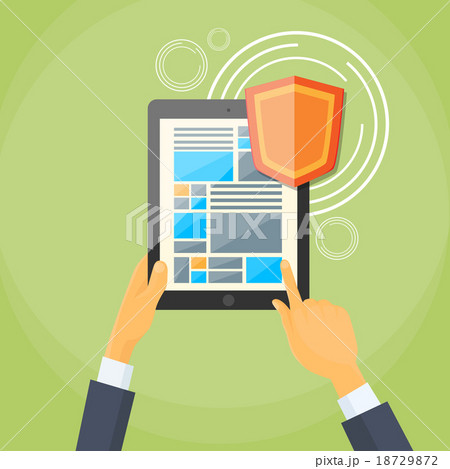 Tablet Shield Lock Screen Data Privacy Protection Tablet Shield Lock Screen Data Privacy Protection 18729872