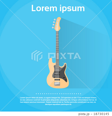 Electric Guitar Rock Music Equipment Flat Vector Electric Guitar Rock Music Equipment Flat Vector 18730145