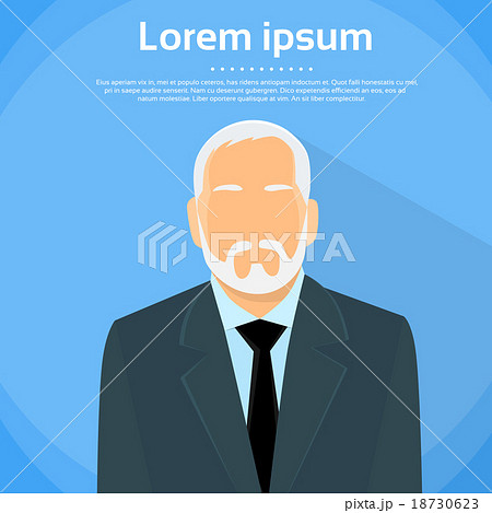 Senior Businessman Boss Business Owner Flat 18730623