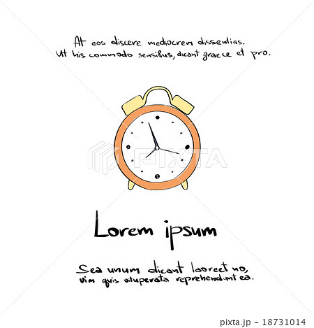 Clock Hand Draw Color Icon Vector 18731014