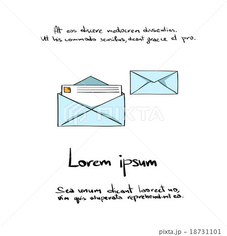 Envelope Open Mail Hand Draw Color Icon Vector Envelope Open Mail Hand Draw Color Icon Vector 18731101