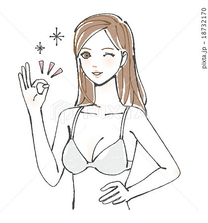 サプリメントを持つ女性イラスト 18732170