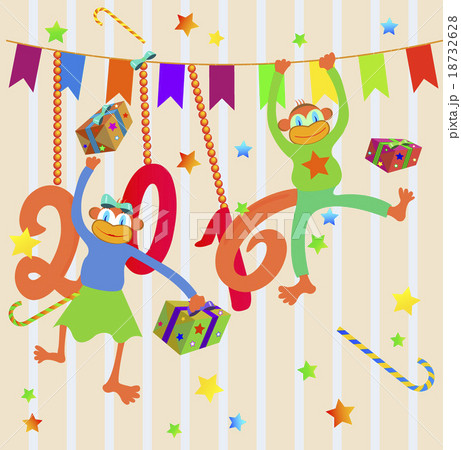 holiday card, funny monkey 18732628