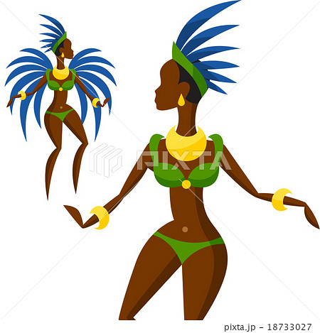 Illustration of brazilian carnival girl dansing 18733027