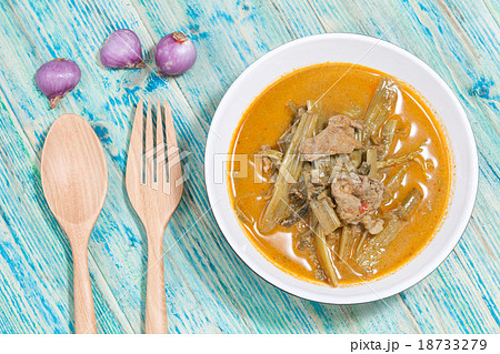 Cockle curry with Morning glory , 18733279