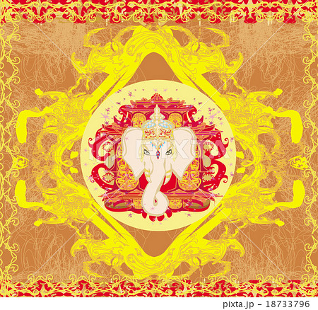 Creative illustration of Hindu Lord Ganesha 18733796