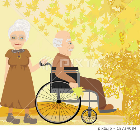 Senior couple in autumn day 18734084
