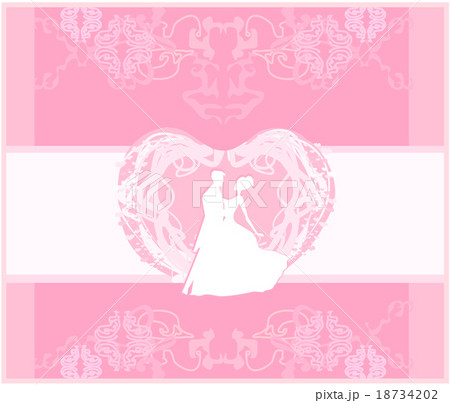 Ballroom silhouette wedding dancers - invitation 18734202