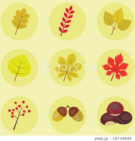 Autumn icons set Autumn icons set 18734694