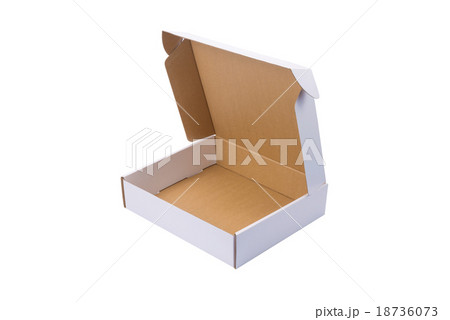 White cardboard Box or paper box isolated White cardboard Box or paper box isolated 18736073