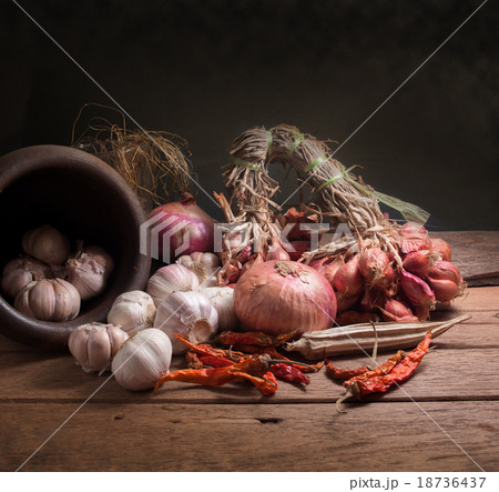Thai herb and ingredient still life 18736437