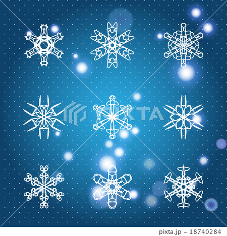 Snowflake Set. Christmas and new year concept Snowflake Set. Christmas and new year concept 18740284