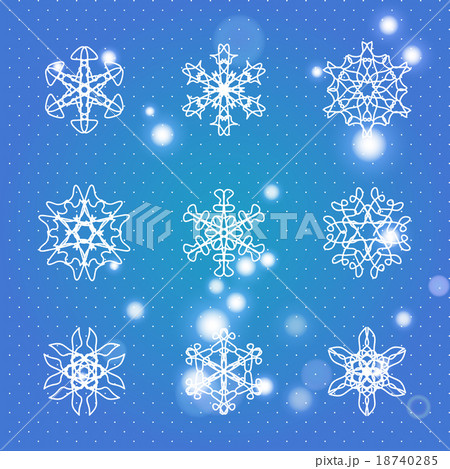 Snowflake Set. Christmas and new year concept Snowflake Set. Christmas and new year concept 18740285