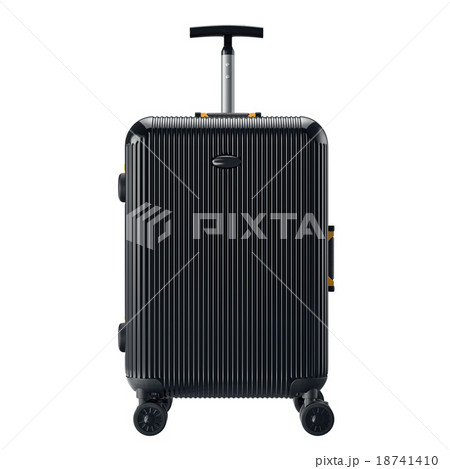 Black luggage for travel, front view 18741410