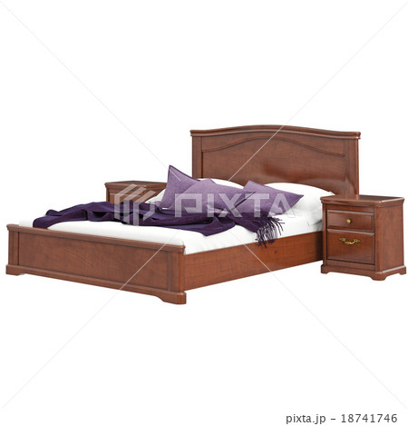 Classic style wooden bed 18741746