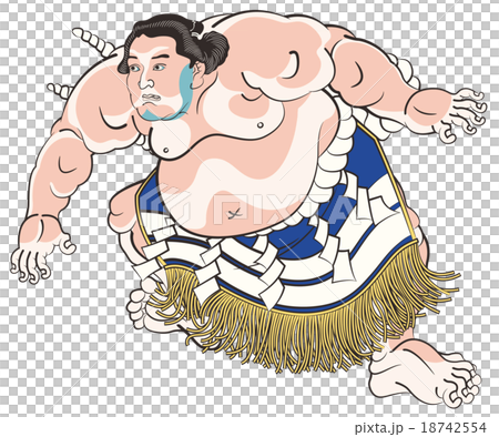 Utagawa Kunisato sumo wrestling Shiranui Kazunari Right Element Yokozun So Itaru Inoue Illustration of a figure Utagawa Kunisato sumo wrestling Shiranui Kazunari Right Element Yokozun So Itaru Inoue Illustration of a figure 18742554