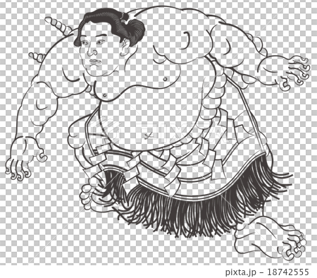 Utagawa Kunisato sumo wrestling Shiranui Kazunari Right Element Yokozun So Itaru Inoue Illustration of a figure Utagawa Kunisato sumo wrestling Shiranui Kazunari Right Element Yokozun So Itaru Inoue Illustration of a figure 18742555