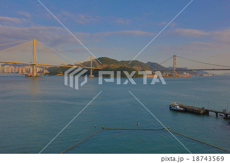 Ting Kau and Tsing Ma suspension bridge 18743569