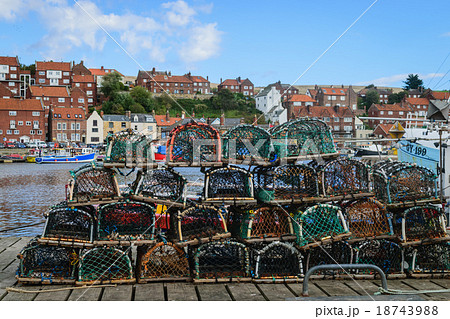Basket for catch lobster on the boardwalk 18743988