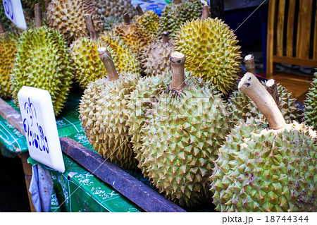 Thai fruit, Durian in market Thai fruit, Durian in market 18744344