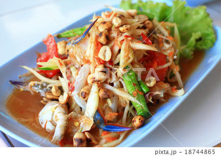 Thai papaya salad traditional Thai food Thai papaya salad traditional Thai food 18744865