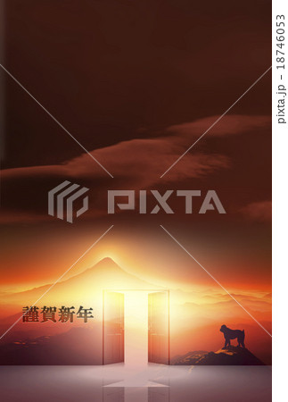 富士山と猿 富士山と猿 18746053