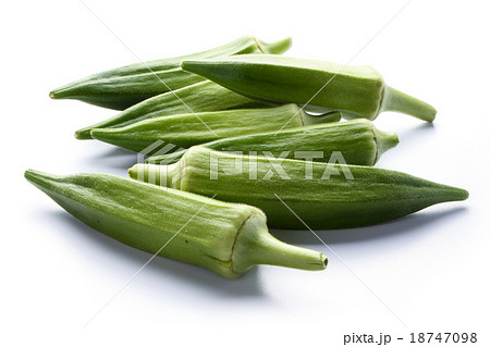 Fresh okra isolated on white Fresh okra isolated on white 18747098