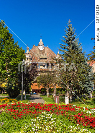 Flowerbed in Sighisoara, Romania Flowerbed in Sighisoara, Romania 18748188