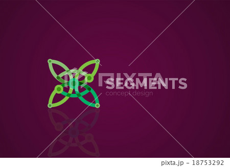 Vector outline minimal abstract geometric logo Vector outline minimal abstract geometric logo 18753292