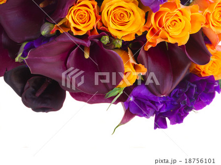 Calla lilly and eustoma flowers 18756101