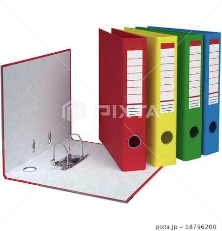 Set of office folders different colors 18756200