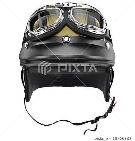 Biker Motorcycle Helmet With Goggles Protectiveのイラスト素材