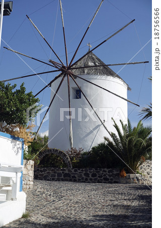 greece windmill in perissa on santorini island greece windmill in perissa on santorini island 18756566
