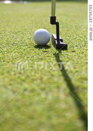 Golf club and ball. Preparing to shot 18756705