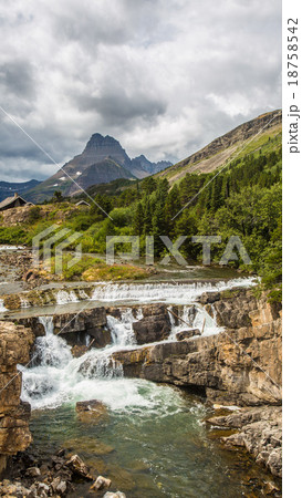Waterfall in Glacier National Park 18758542