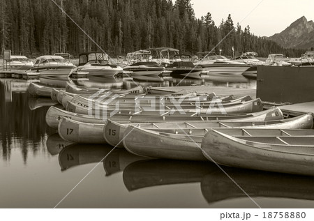 Canoes  at Colter Bay. 18758880