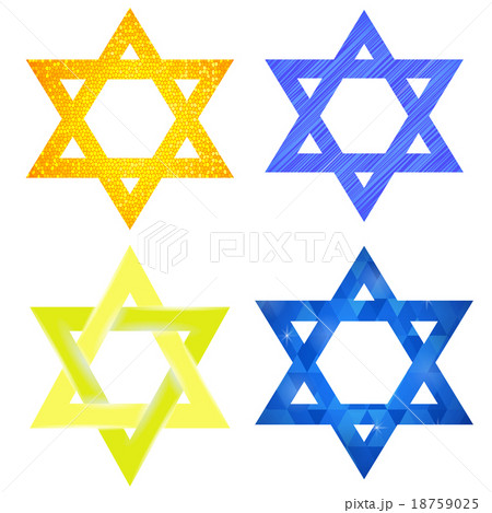 Set of Yellow and Blue Mosaic David Stars Set of Yellow and Blue Mosaic David Stars 18759025