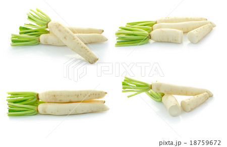 Daikon radishes isolated on white background 18759672