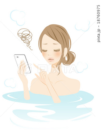 バスタイム中のスマホチェック トラブル バスタイム中のスマホチェック トラブル 18760975