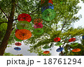 Colorful Umbrellas hanging on trees 18761294
