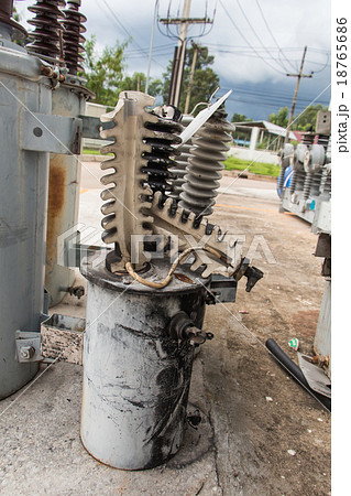 Transformer bushing bomb blast damaged 18765686