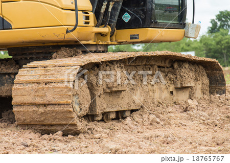 Foot of tractor in construction plant 18765767