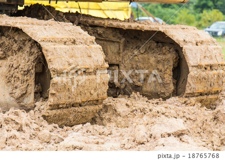 Foot of tractor in construction plant 18765768