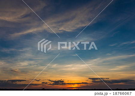 Sunset with beautiful  sky at twilight time 18766067