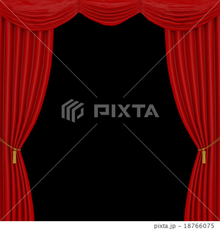 red curtains on a black background red curtains on a black background 18766075