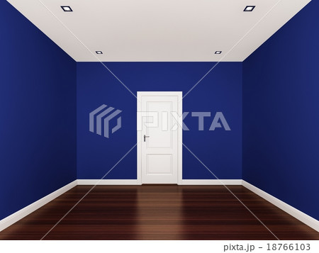 blue wall,empty room,3d  nterior 18766103