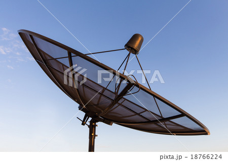 satellite dish antenna in the blue sky satellite dish antenna in the blue sky 18766224