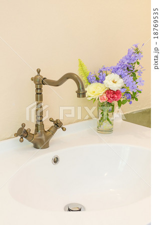 vintage washbasin in bathroom vintage washbasin in bathroom 18769535